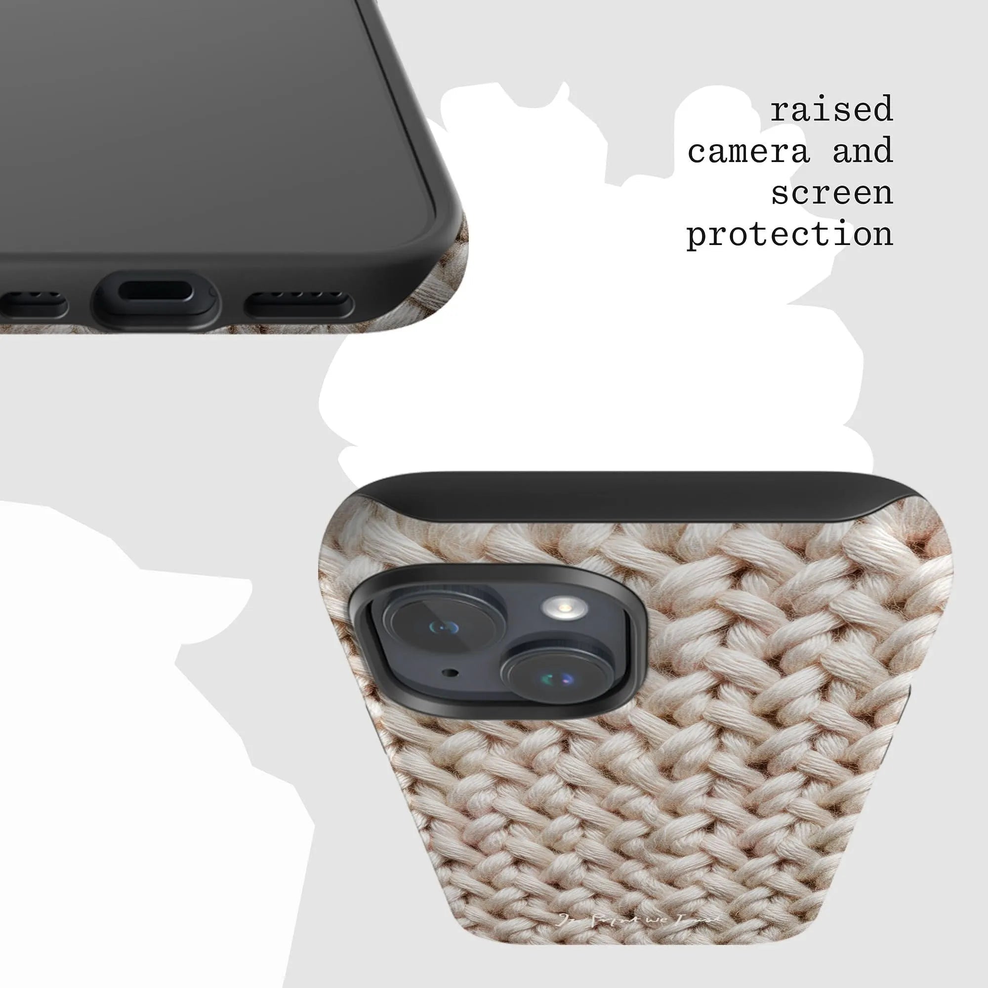 knit tough iPhone case - In Print We Trust
