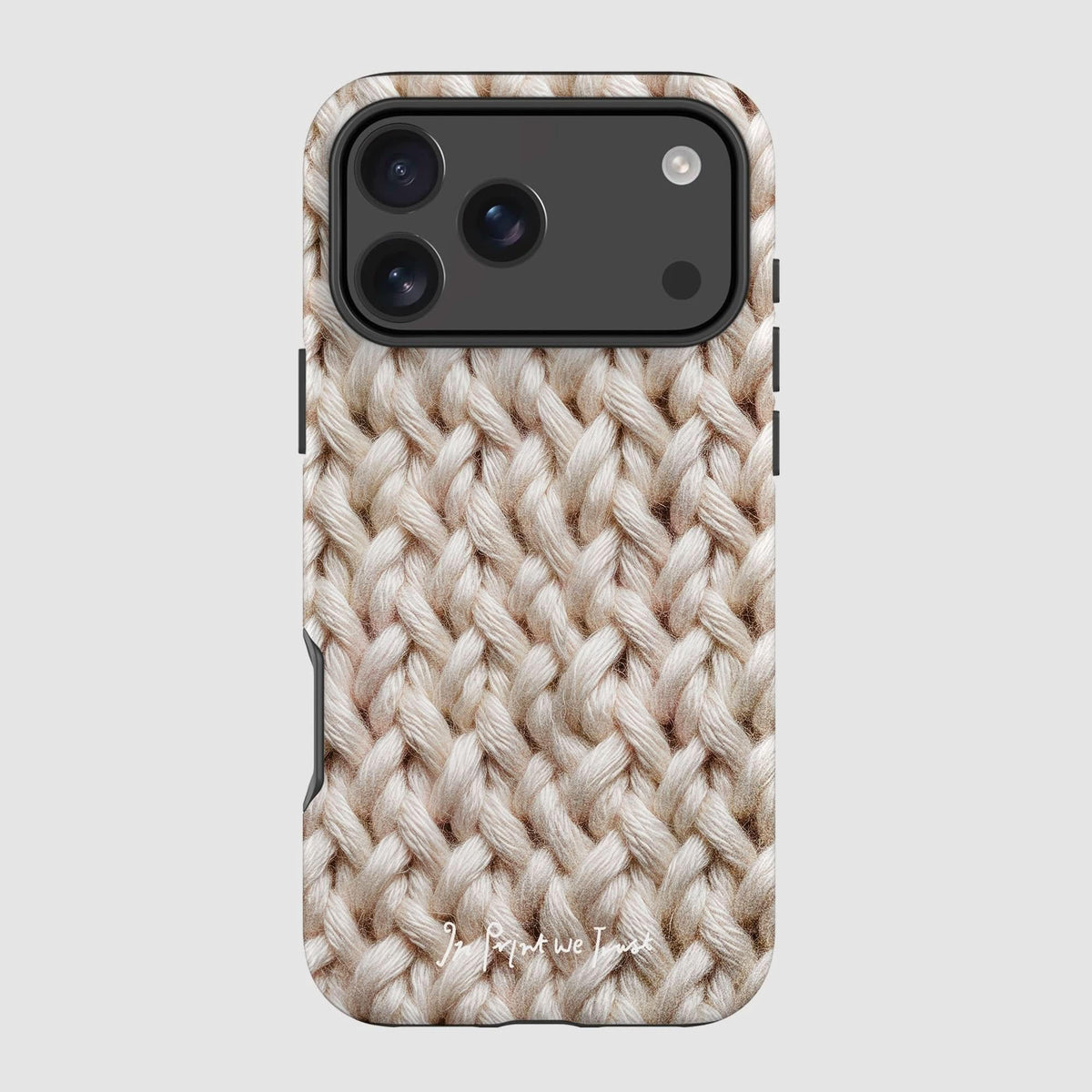 knit tough iPhone case - In Print We Trust