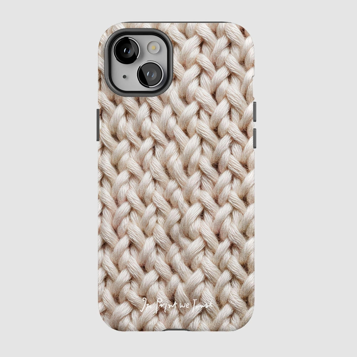 knit tough iPhone case - In Print We Trust