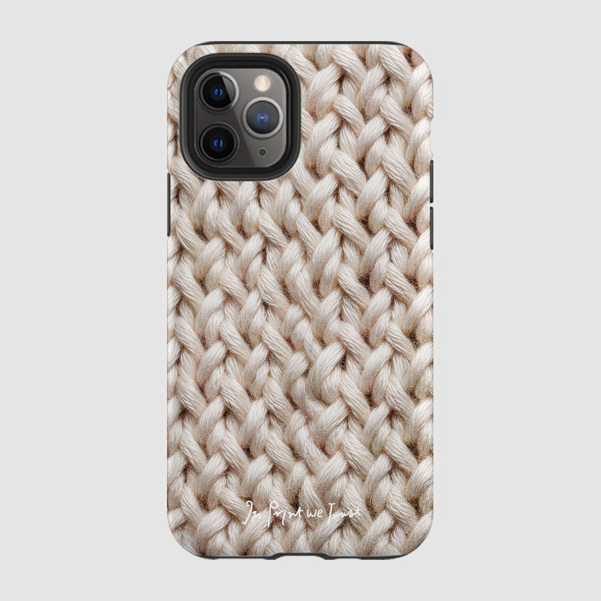 knit tough iPhone case - In Print We Trust