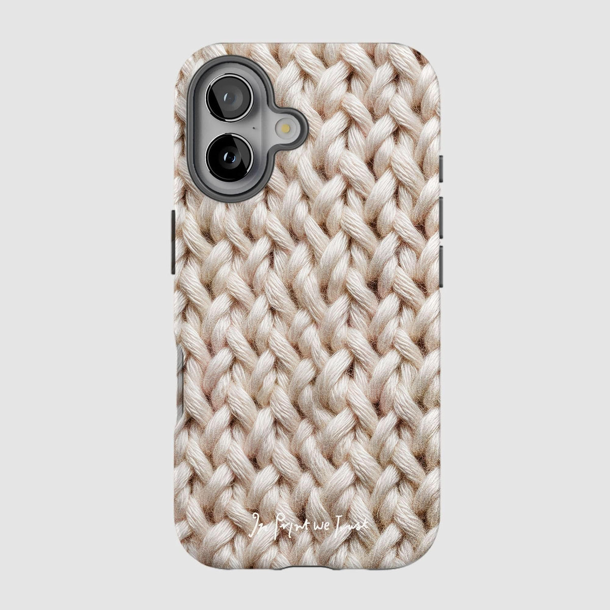 knit tough iPhone case - In Print We Trust