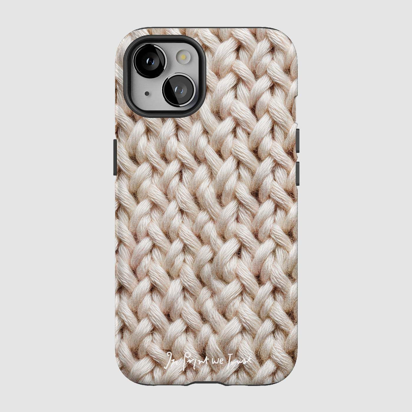 knit tough iPhone case - In Print We Trust