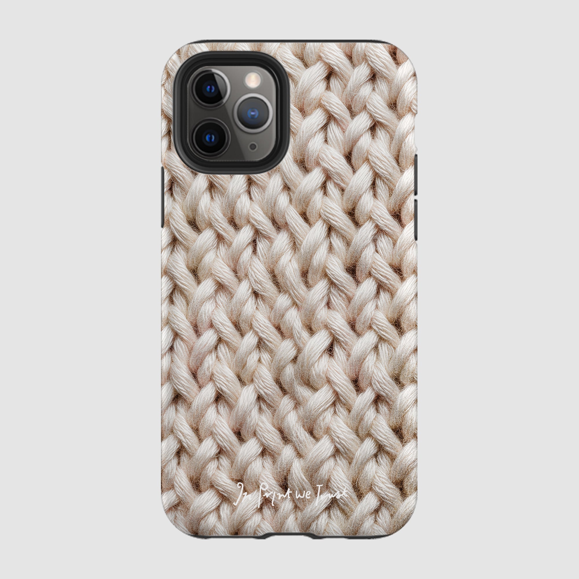 knit tough iPhone case - In Print We Trust