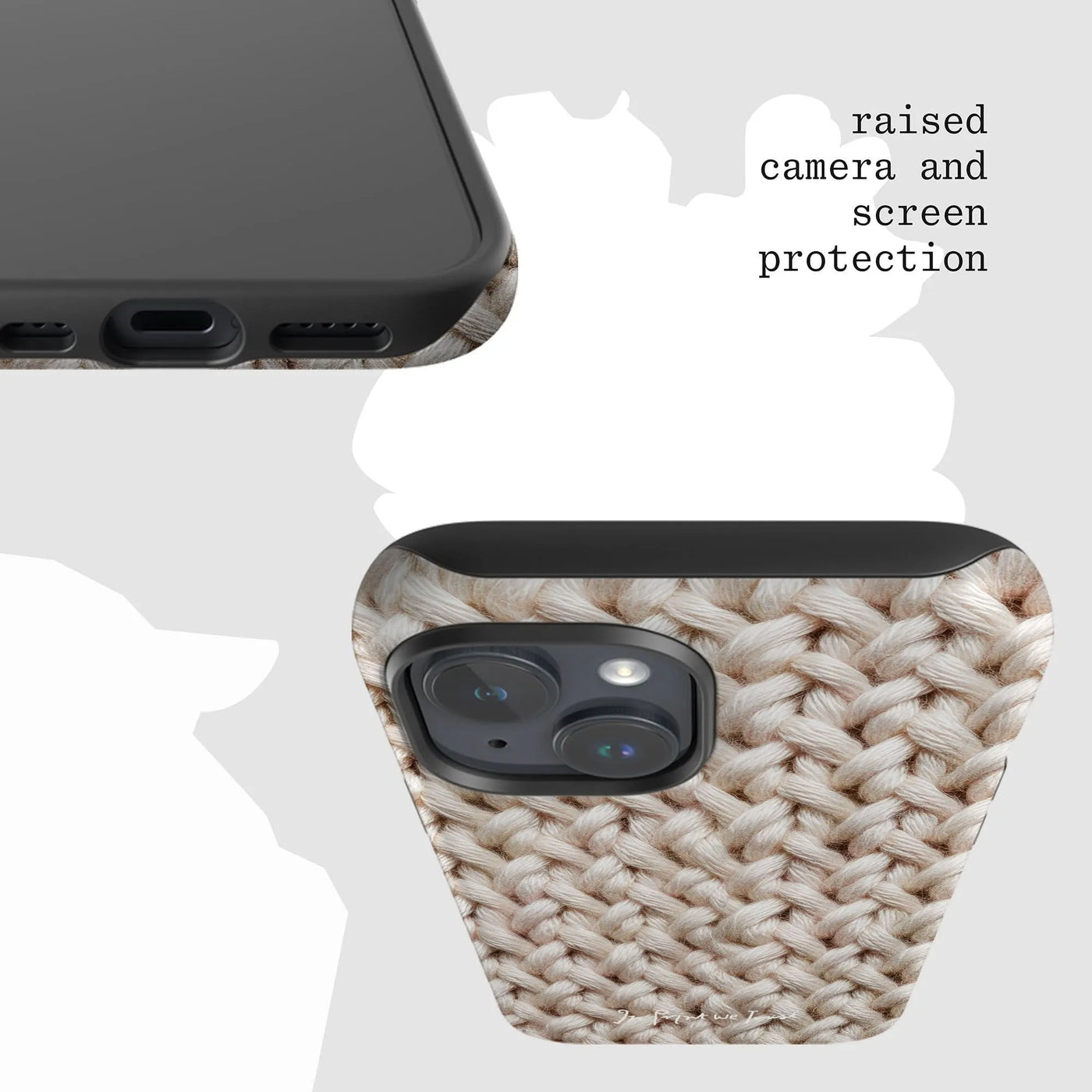 knit tough iPhone case - In Print We Trust
