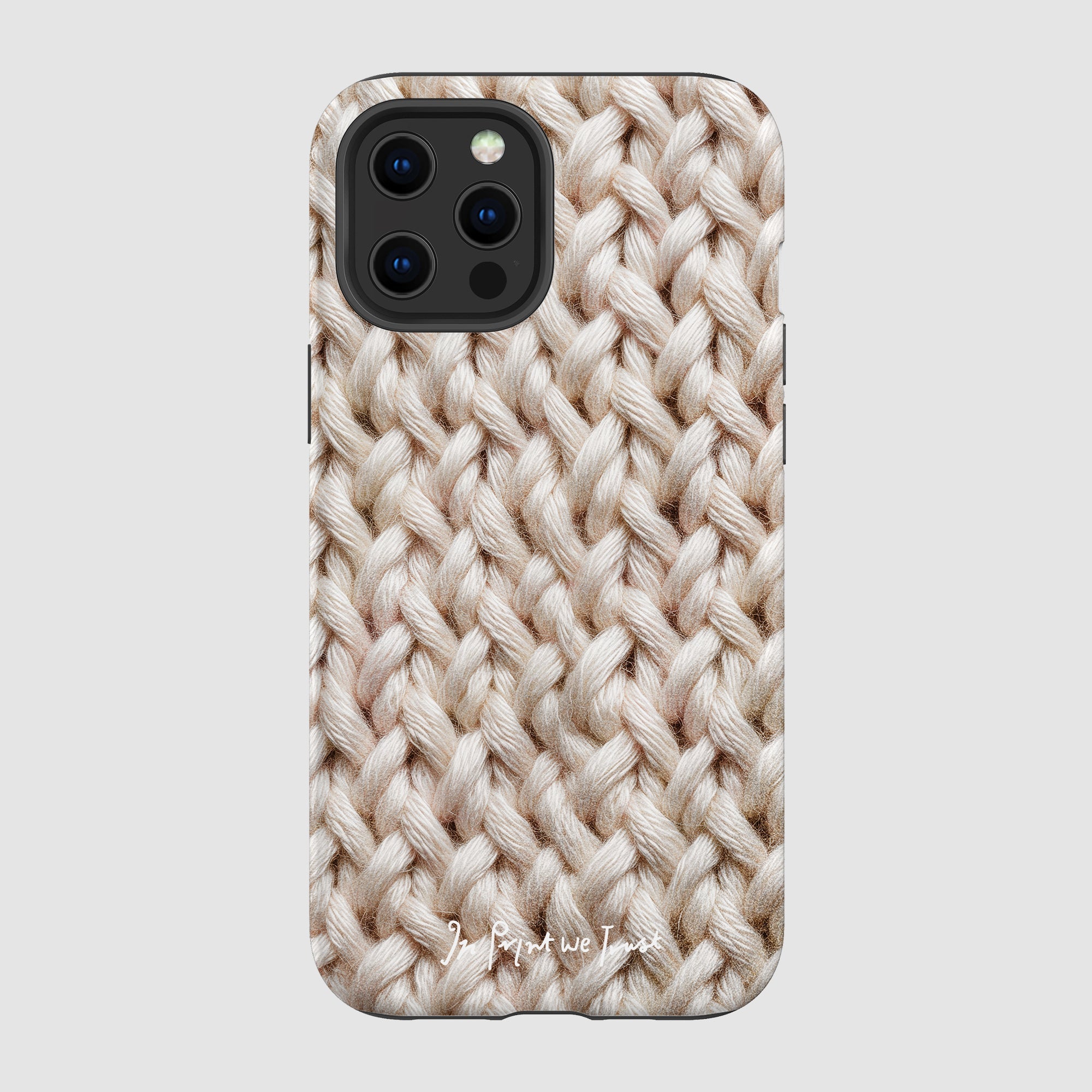 knit tough iPhone case - In Print We Trust