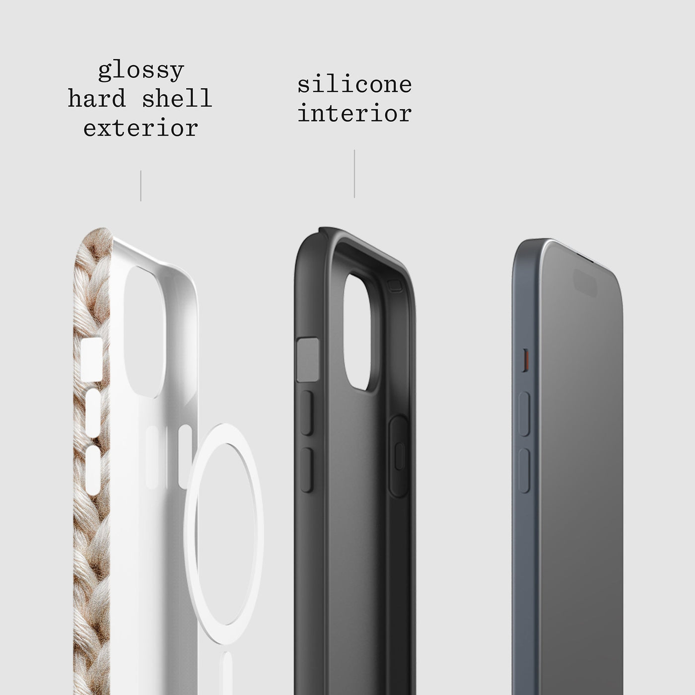 knit tough iPhone case - In Print We Trust