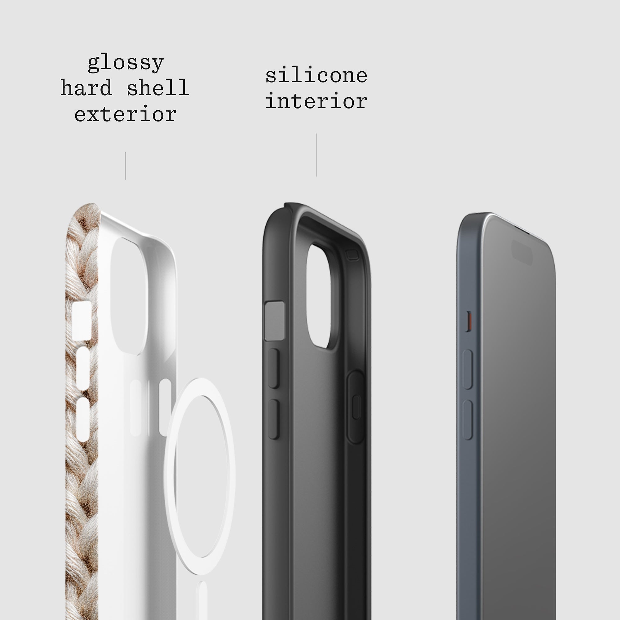 knit tough iPhone case - In Print We Trust