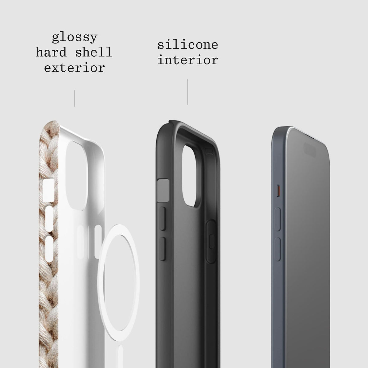 knit tough iPhone case - In Print We Trust