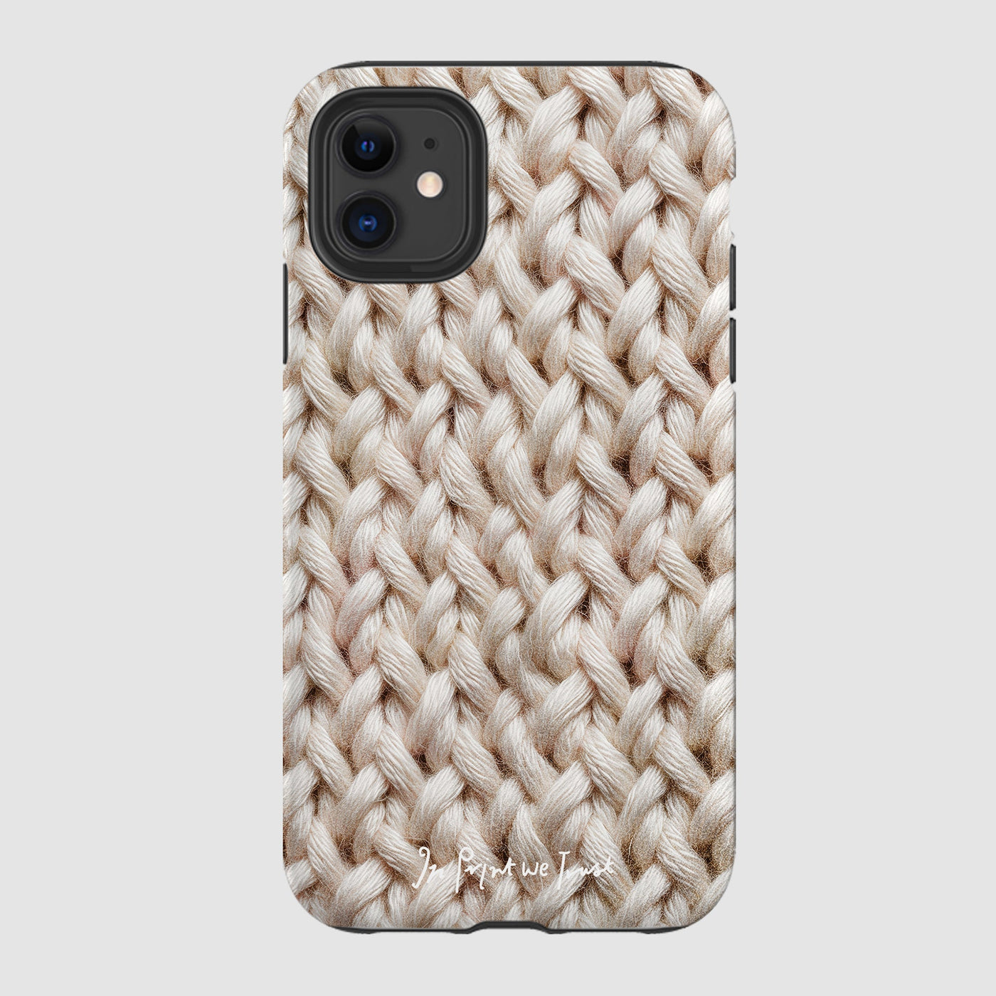 knit tough iPhone case - In Print We Trust