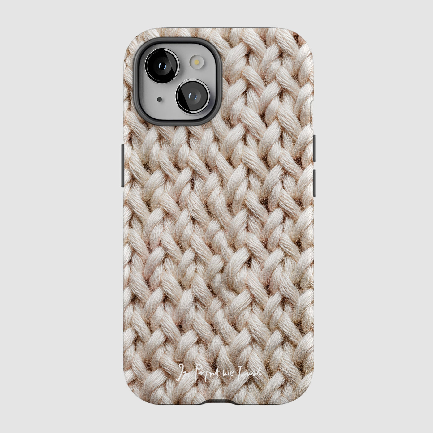 knit tough iPhone case - In Print We Trust