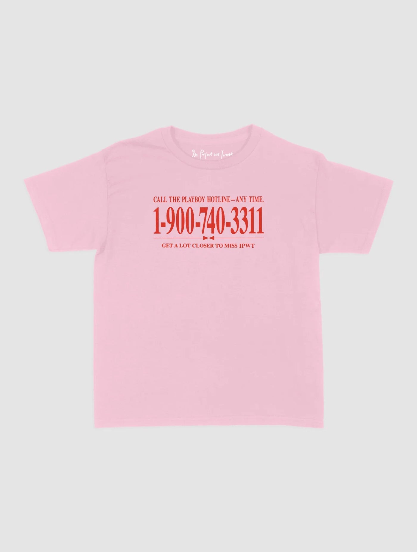 late night call baby tee - In Print We Trust