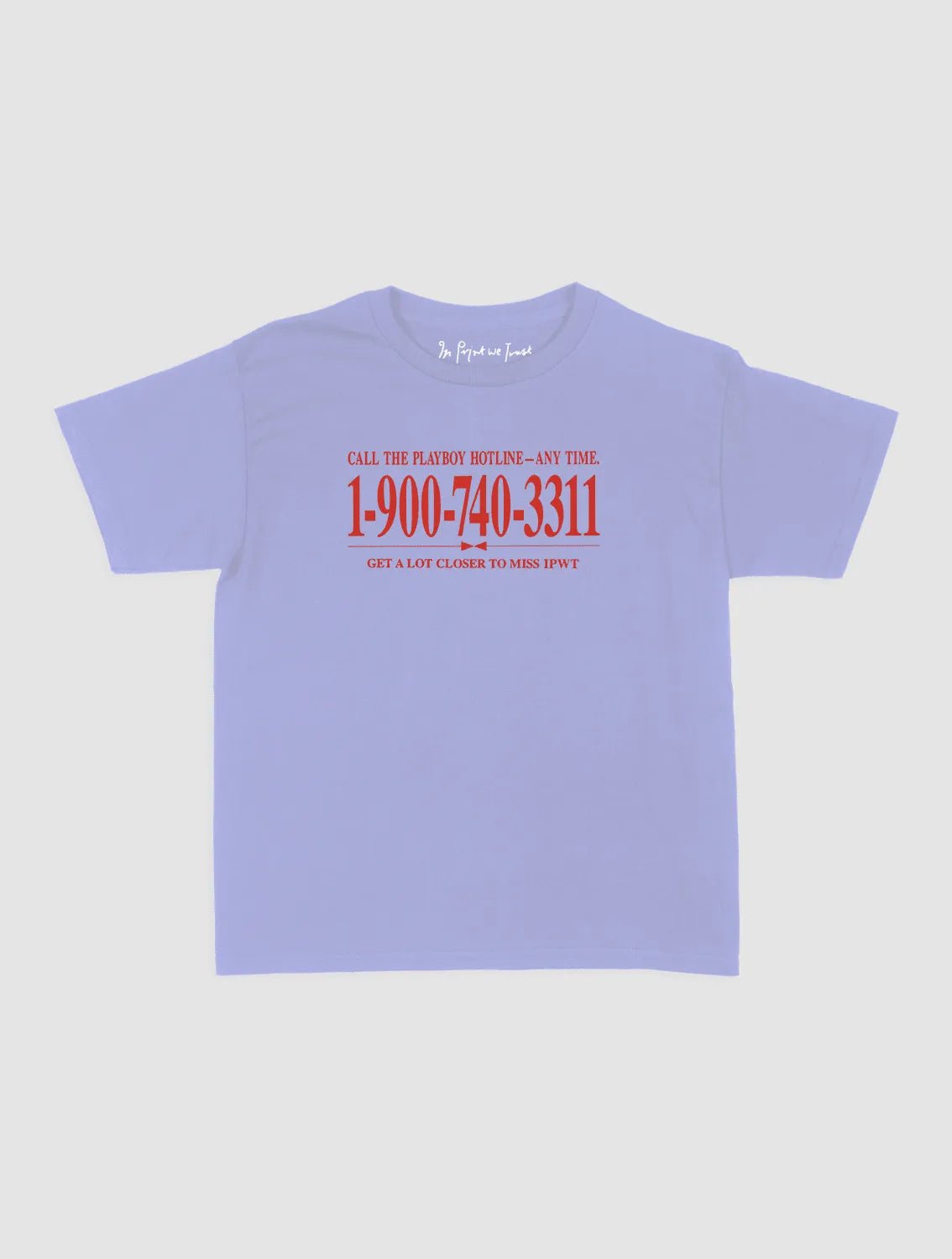 late night call baby tee - In Print We Trust