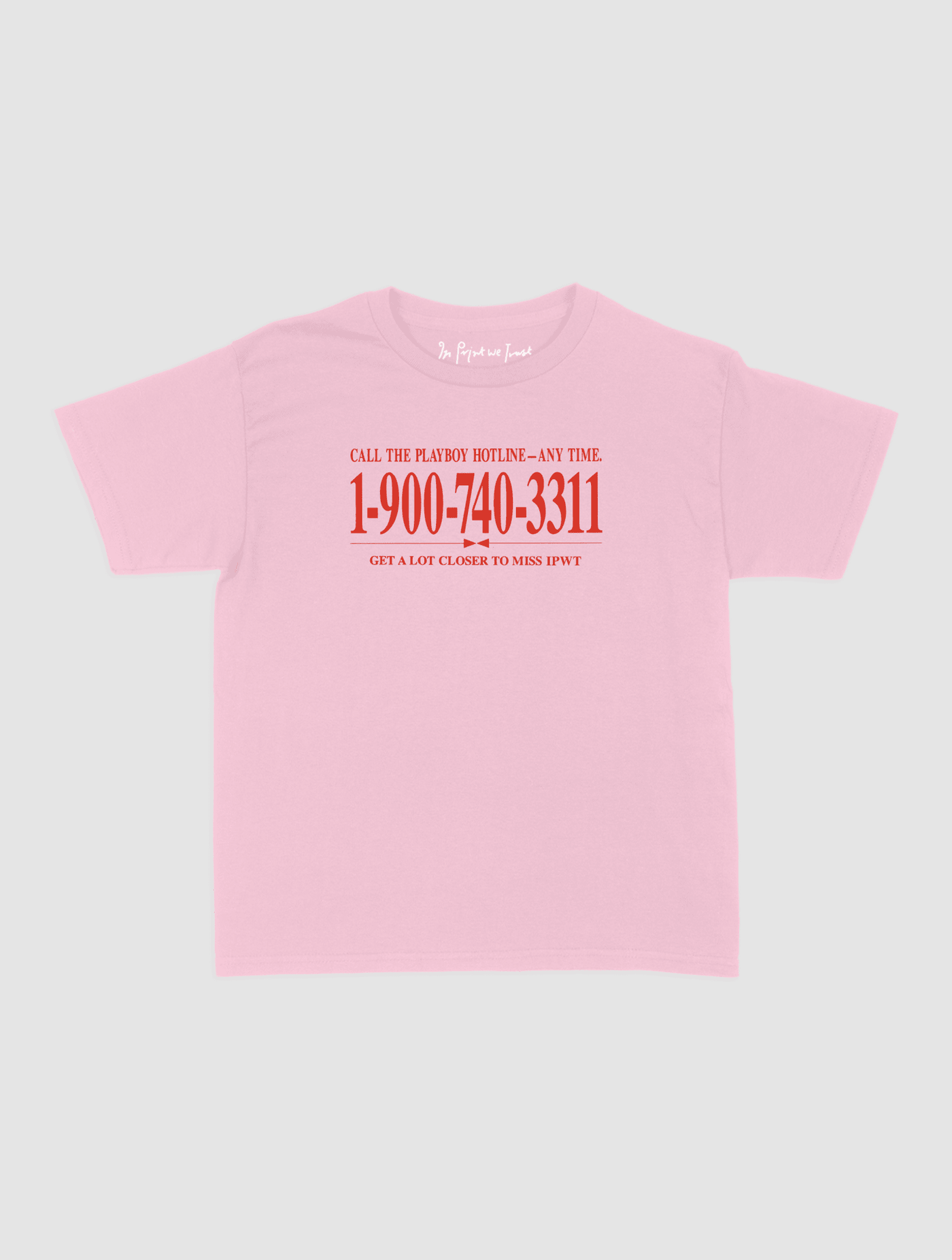 late night call baby tee - In Print We Trust