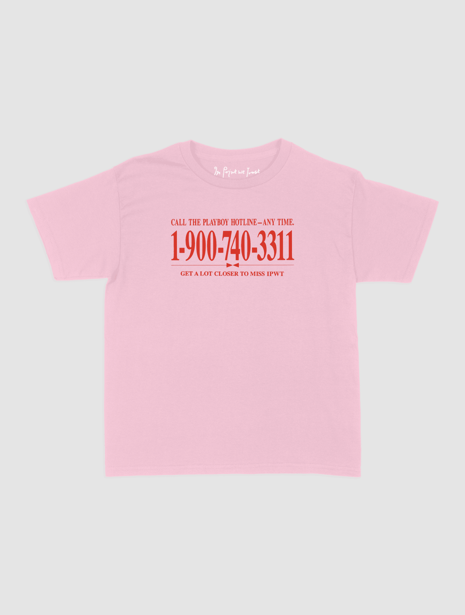 late night call baby tee - In Print We Trust