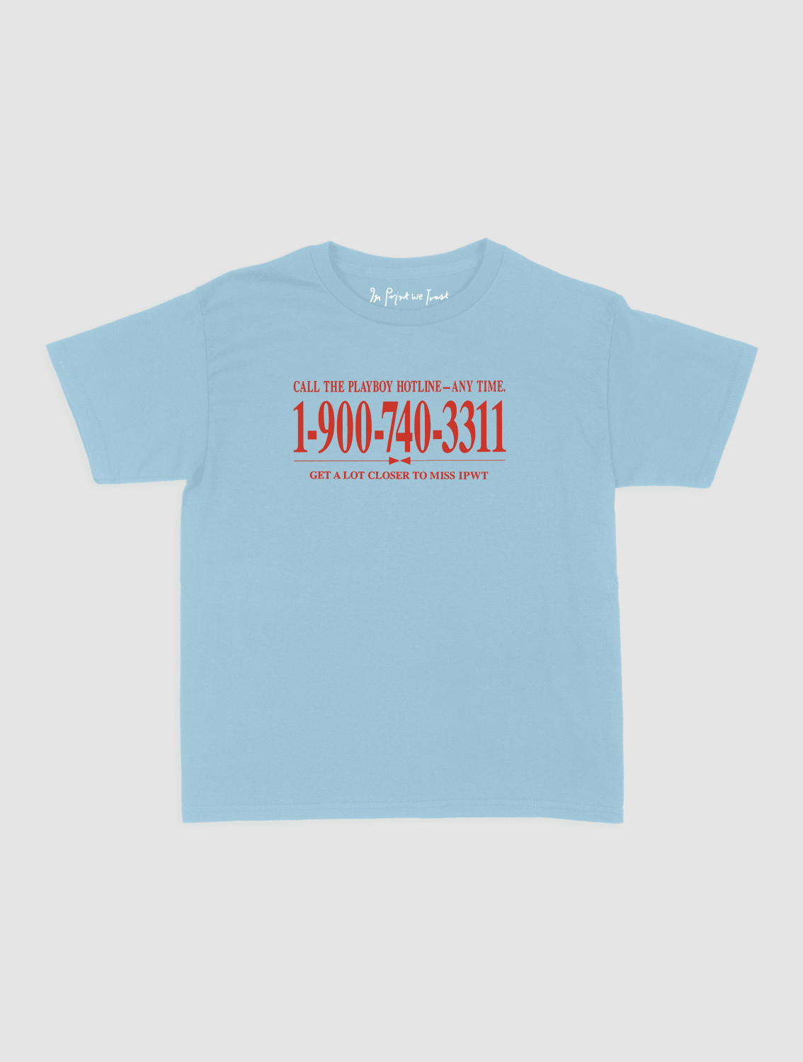 late night call baby tee - In Print We Trust