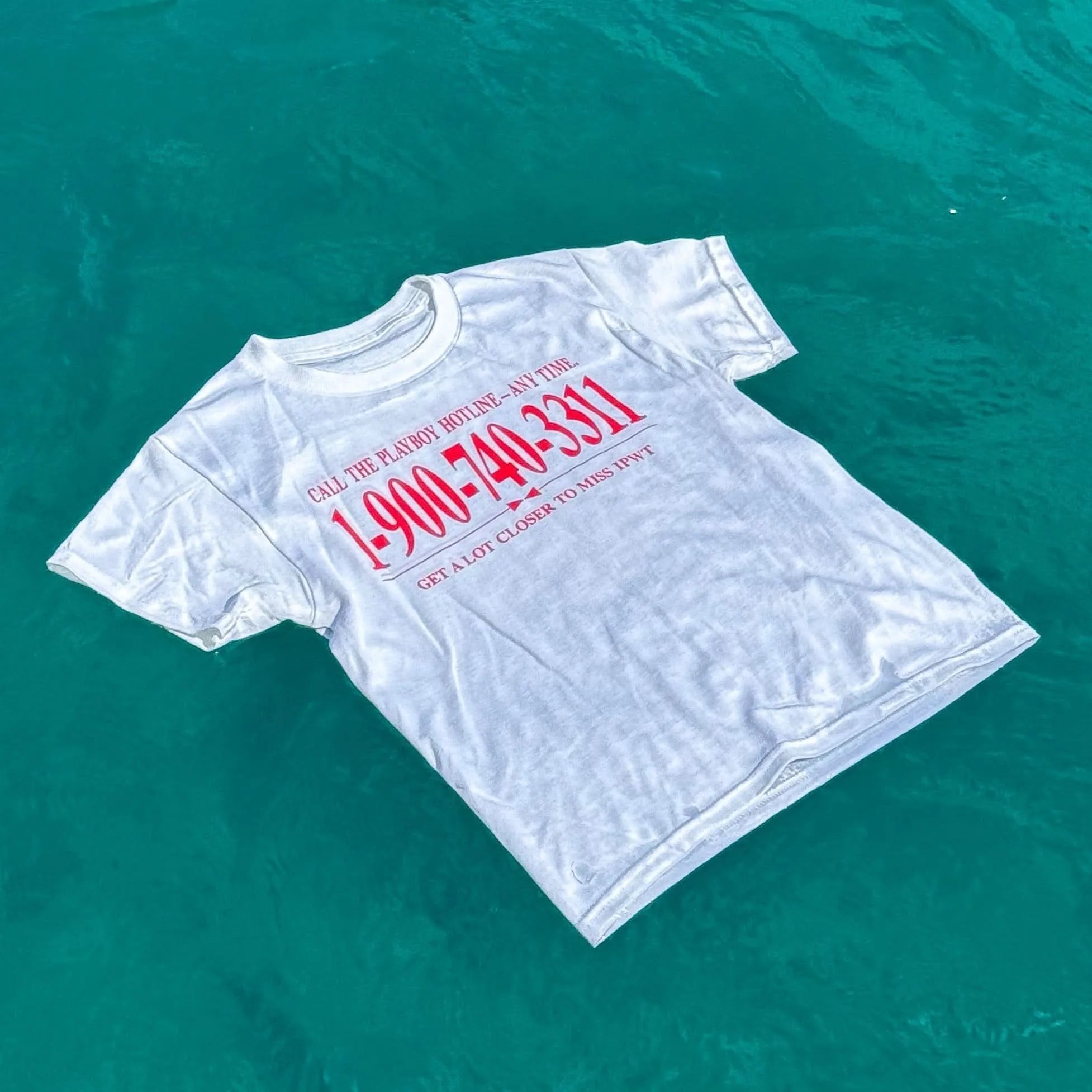 late night call baby tee - In Print We Trust