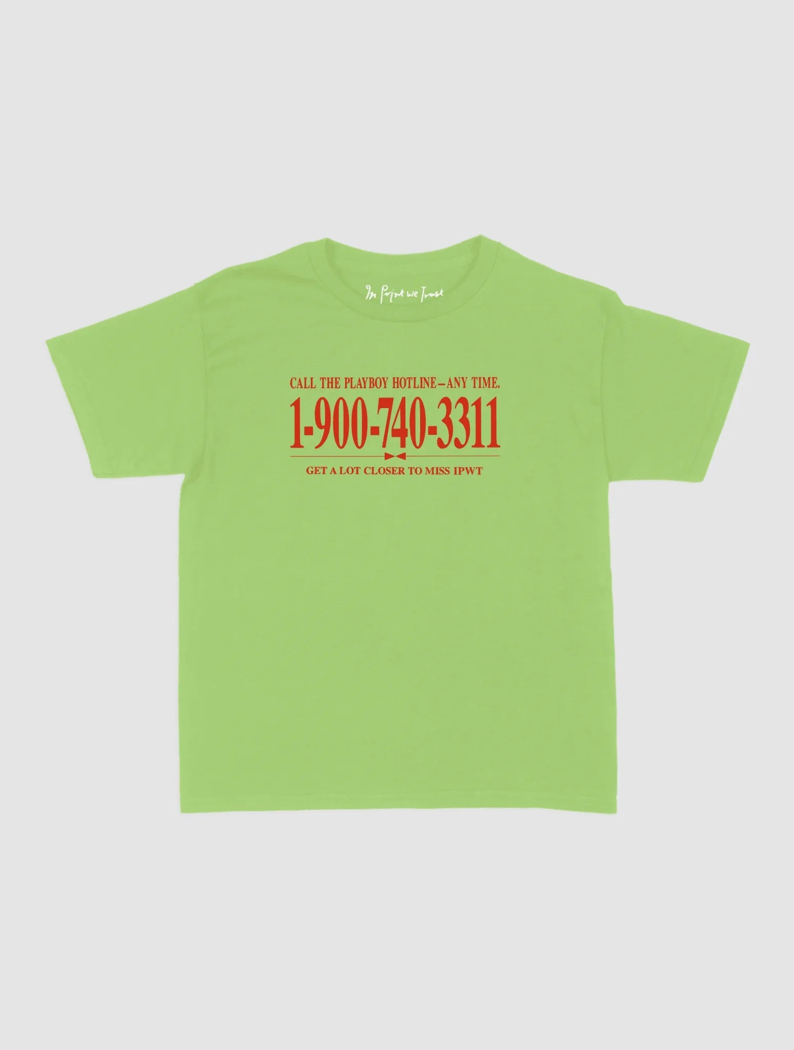 late night call baby tee - In Print We Trust