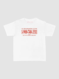 late night call baby tee - In Print We Trust
