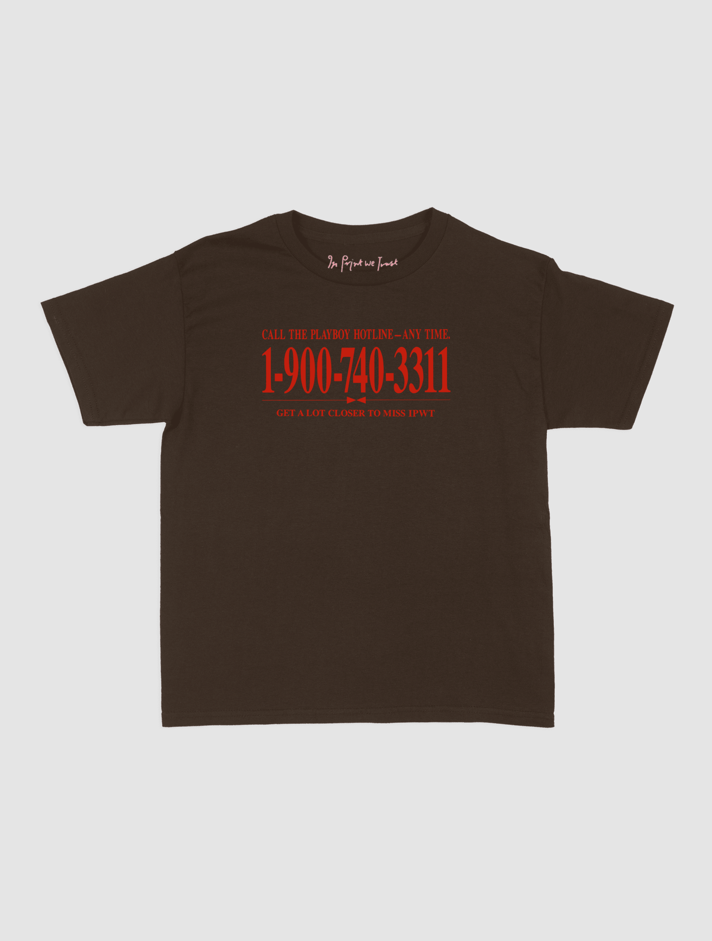 late night call baby tee - In Print We Trust