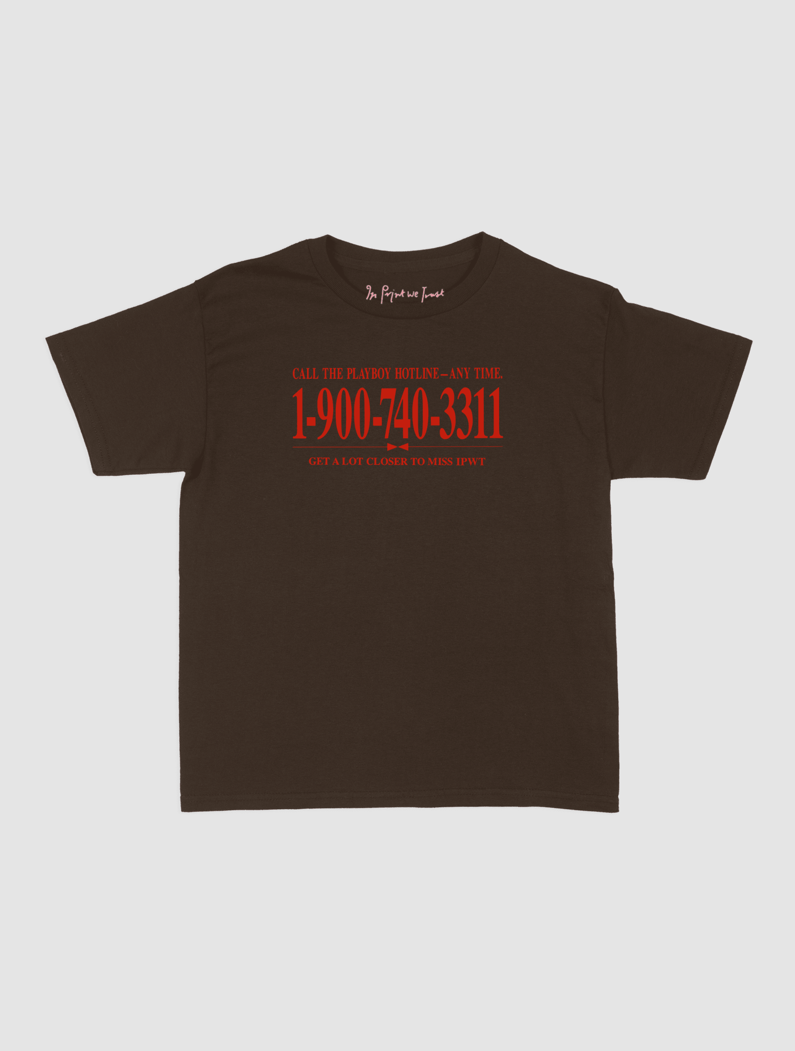 late night call baby tee - In Print We Trust