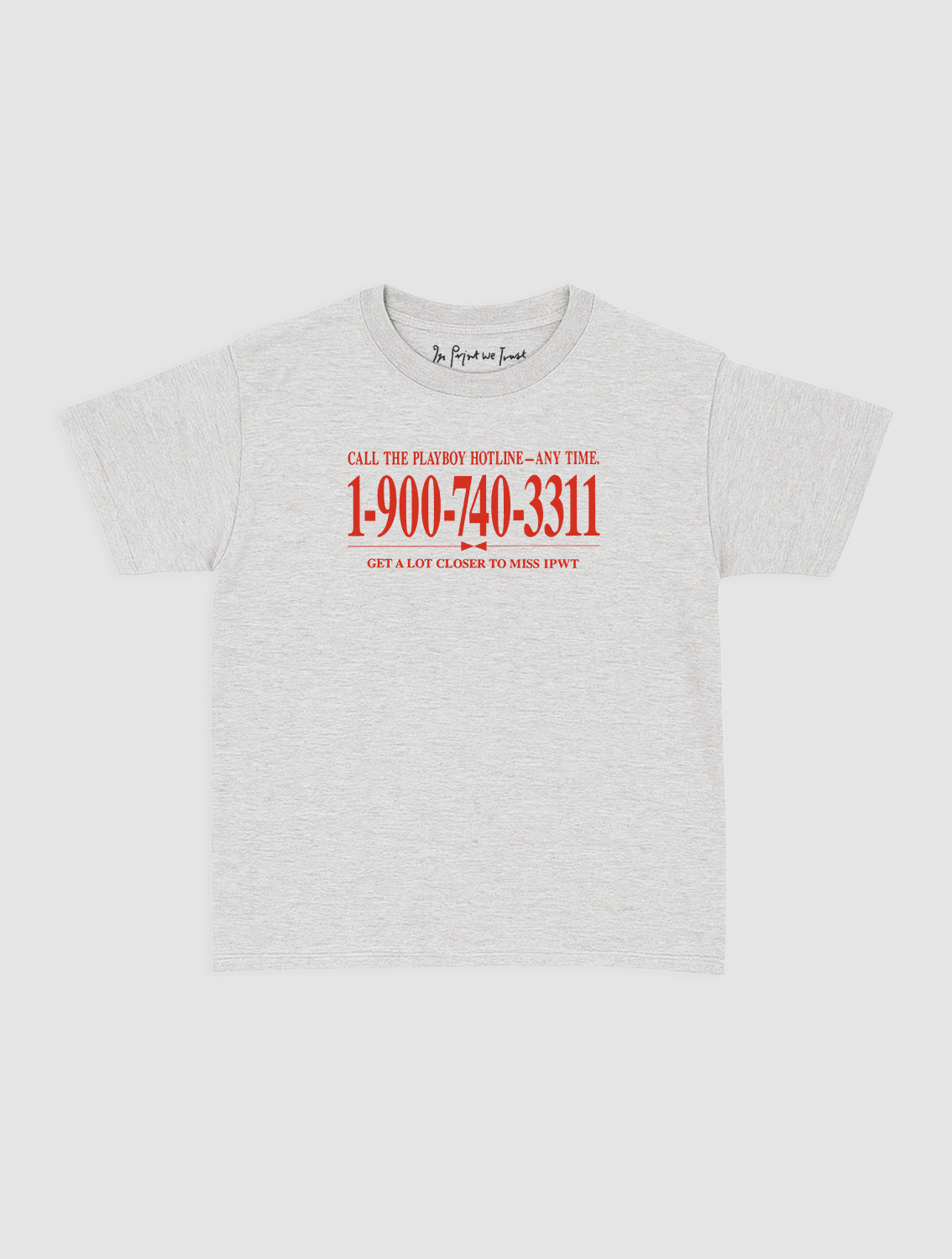 late night call baby tee - In Print We Trust