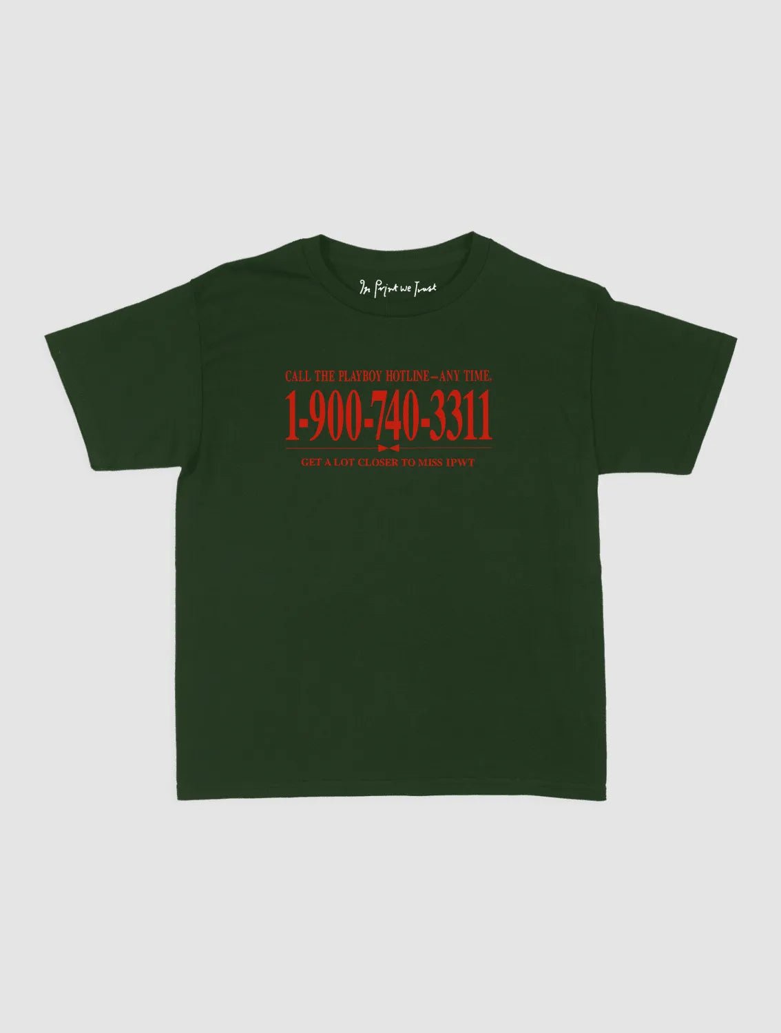 late night call baby tee - In Print We Trust