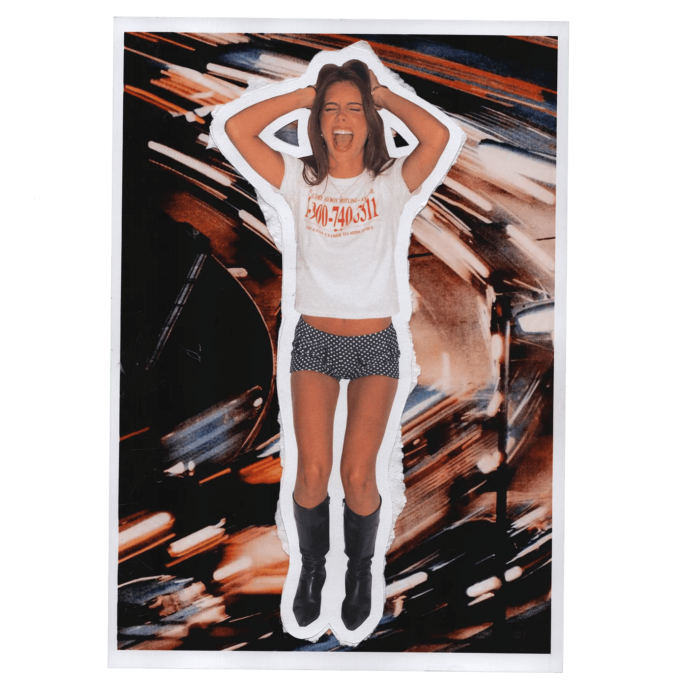 late night call baby tee - In Print We Trust