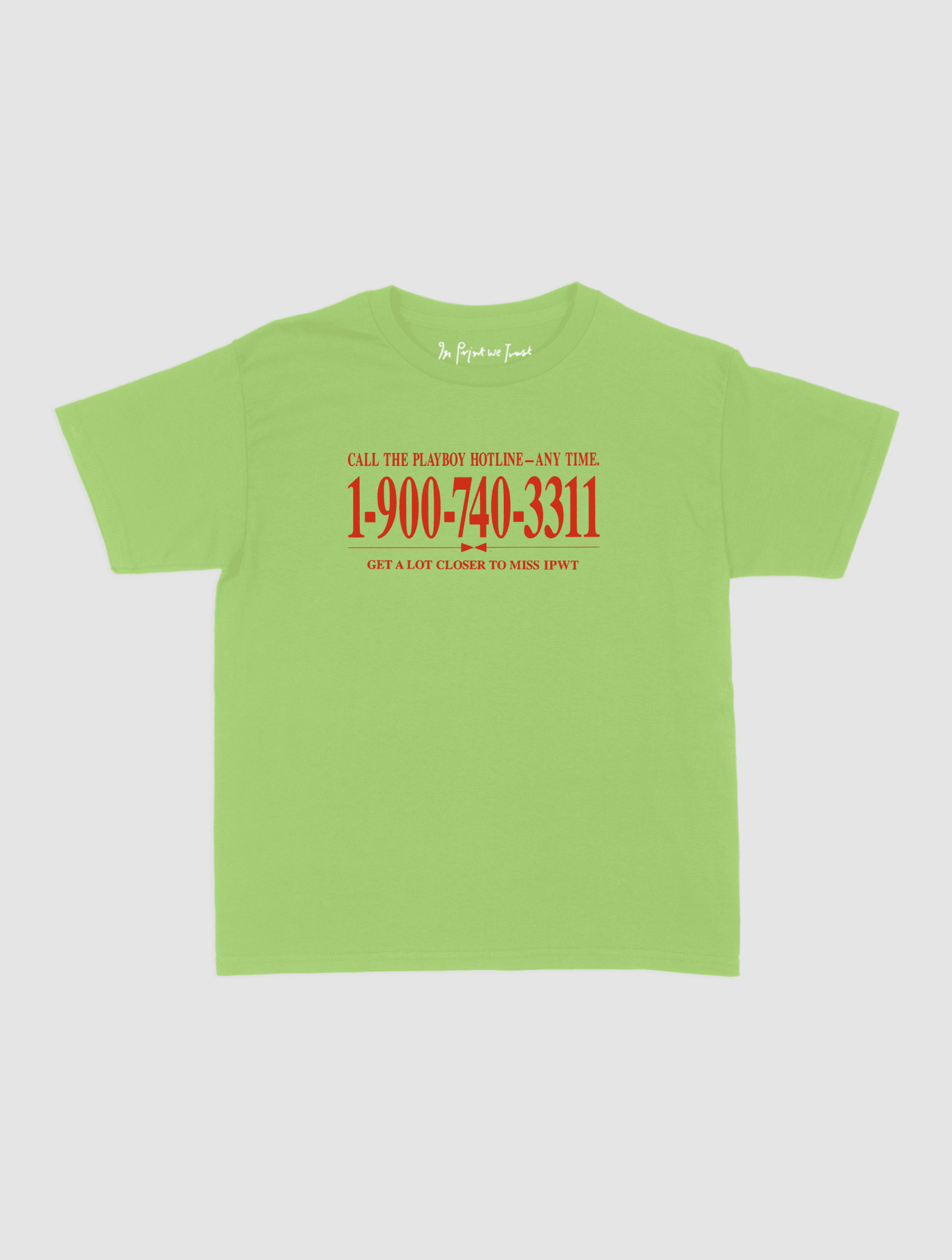 late night call baby tee - In Print We Trust