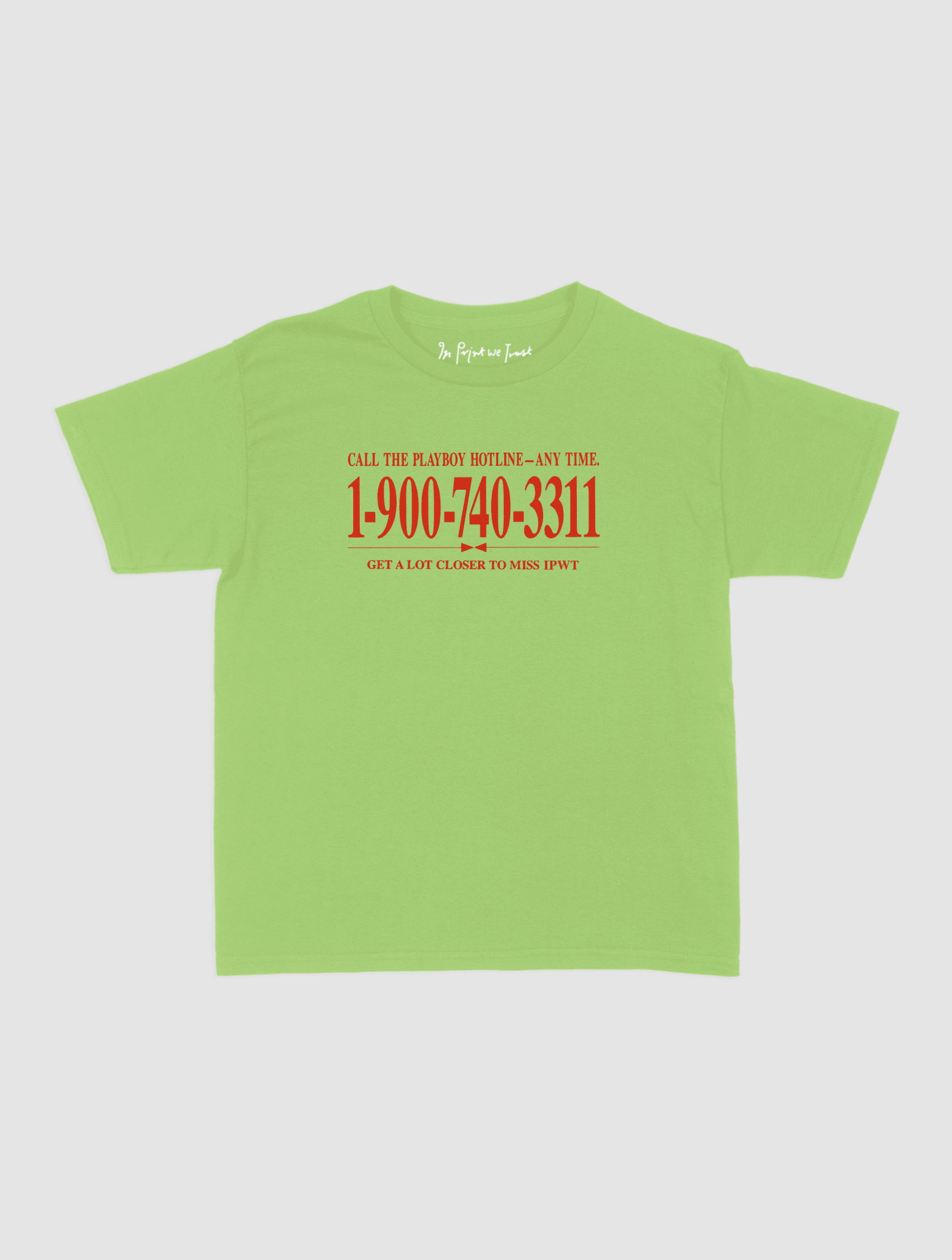 late night call baby tee - In Print We Trust