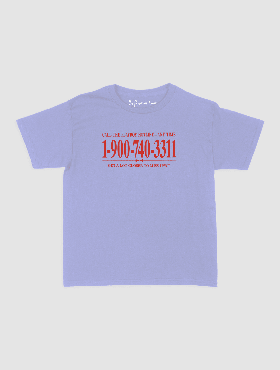 late night call baby tee - In Print We Trust