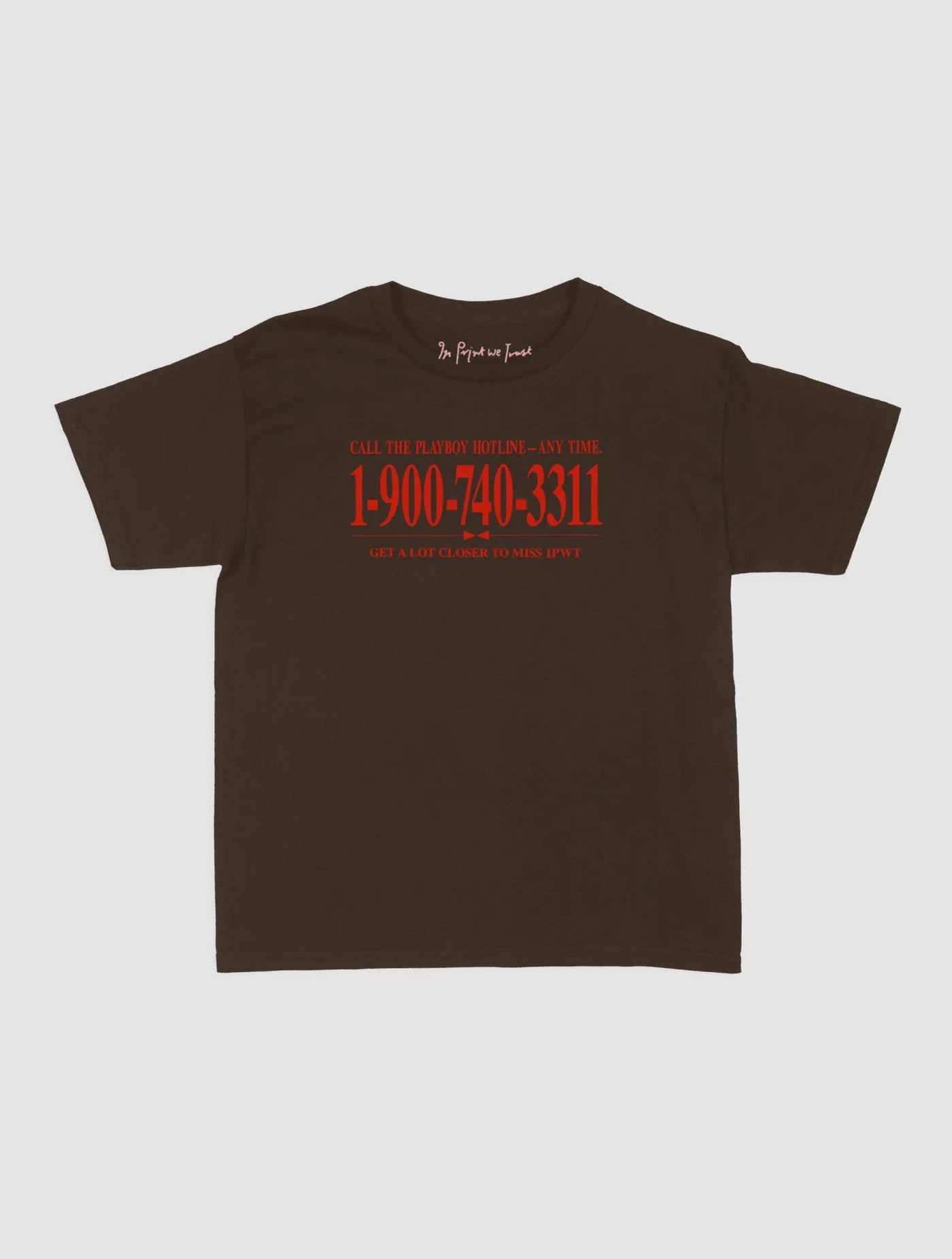 late night call baby tee - In Print We Trust