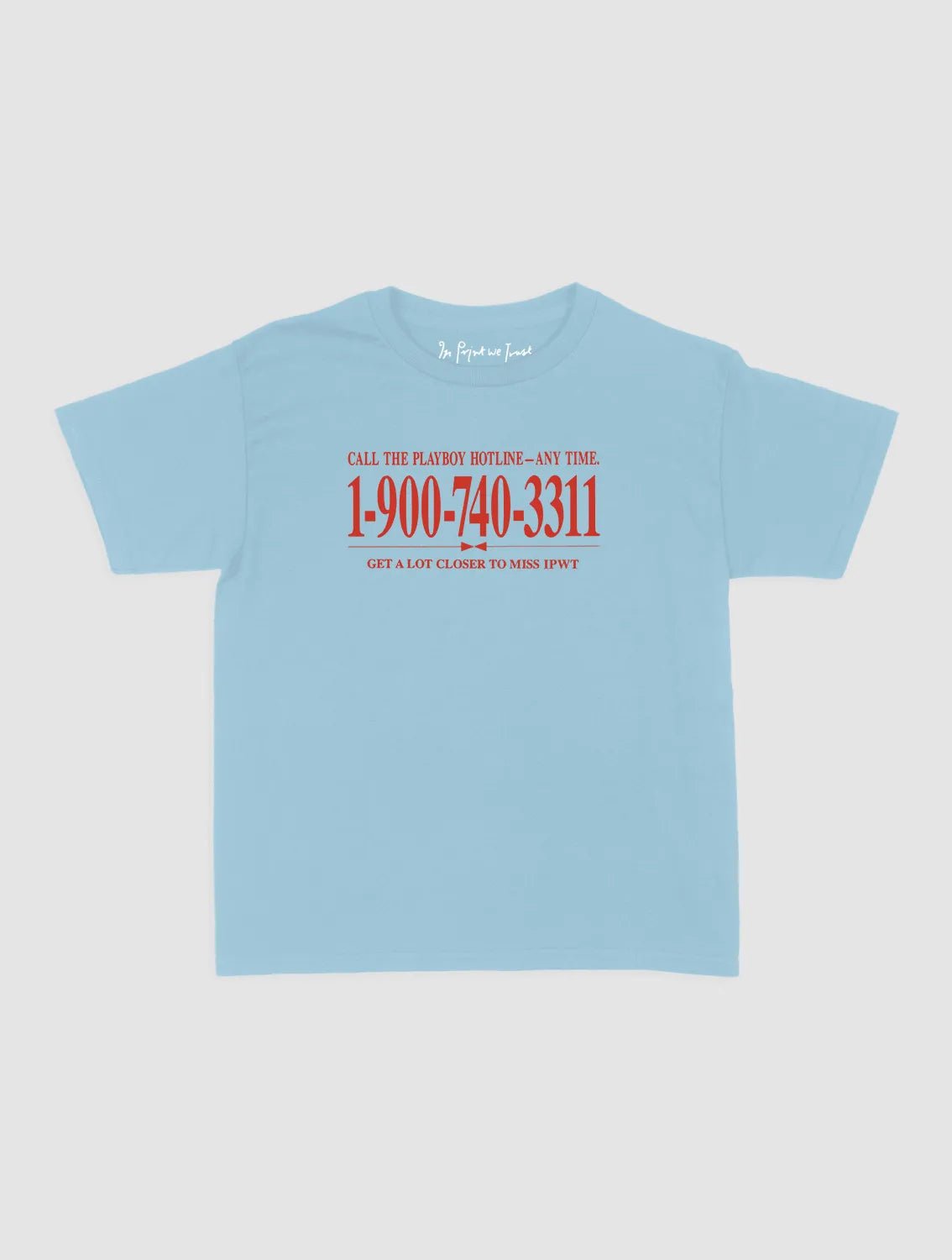 late night call baby tee - In Print We Trust