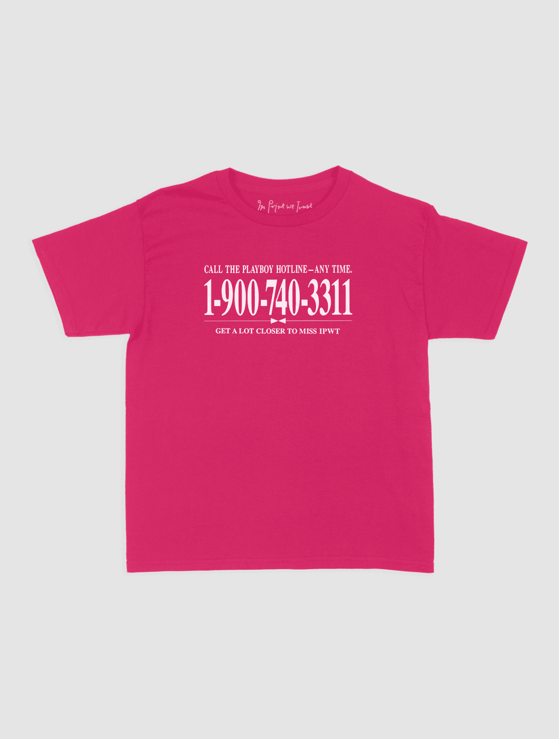 late night call baby tee - In Print We Trust