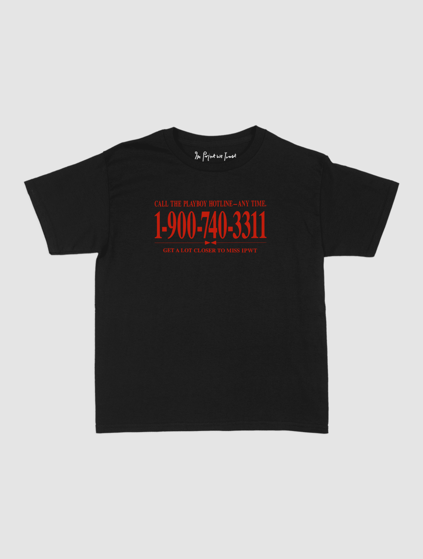 late night call baby tee - In Print We Trust
