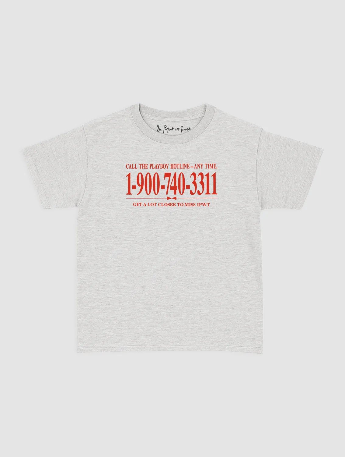 late night call baby tee - In Print We Trust