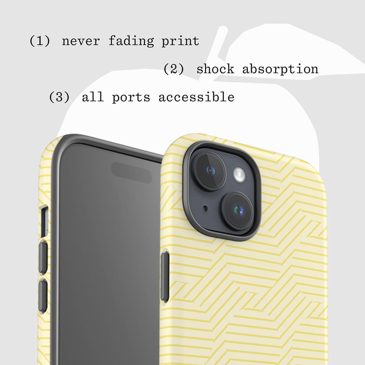 lemon tough iPhone case - In Print We Trust