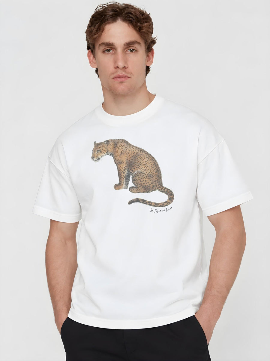 leopard heavyweight tee - In Print We Trust