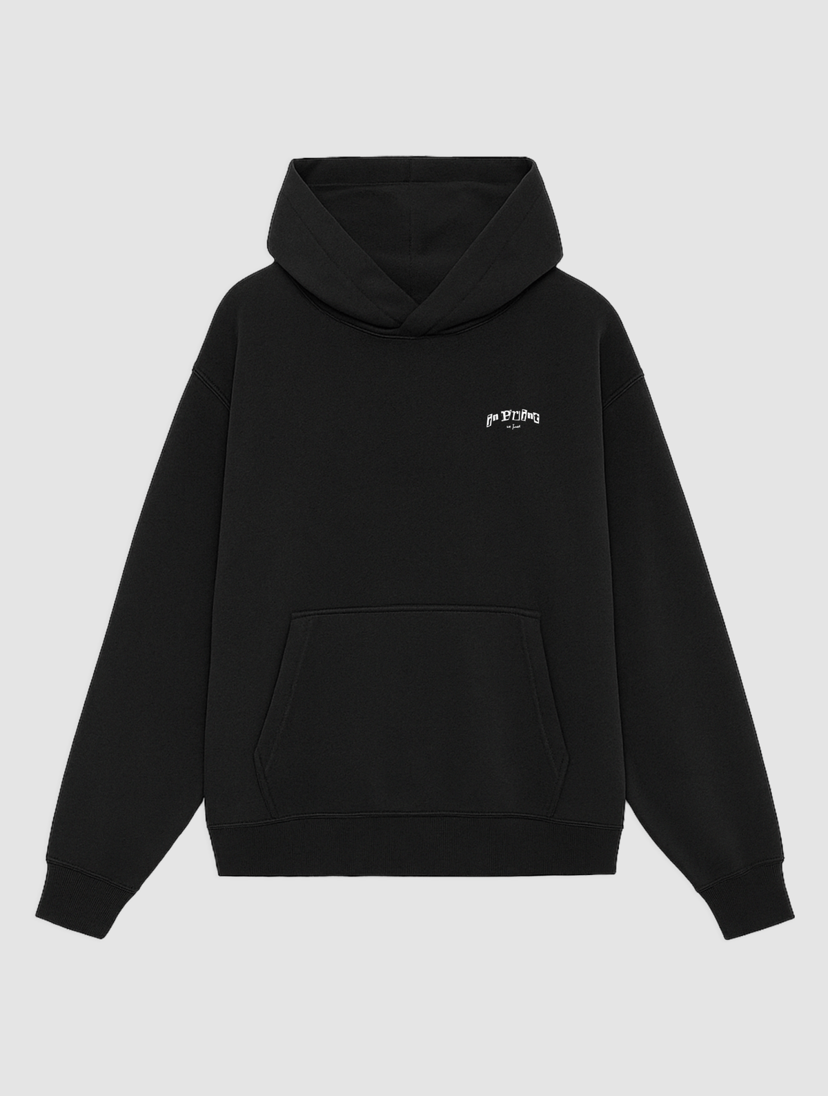 letterpress black hoodie - In Print We Trust