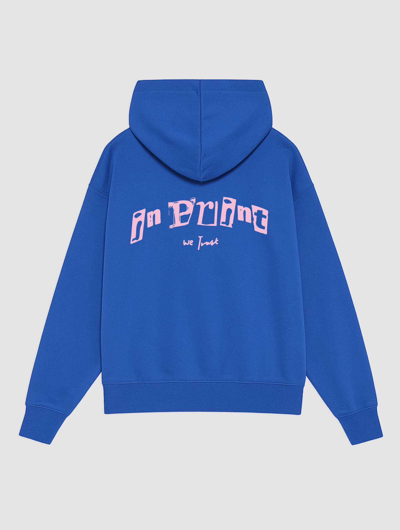 letterpress blue hoodie - In Print We Trust