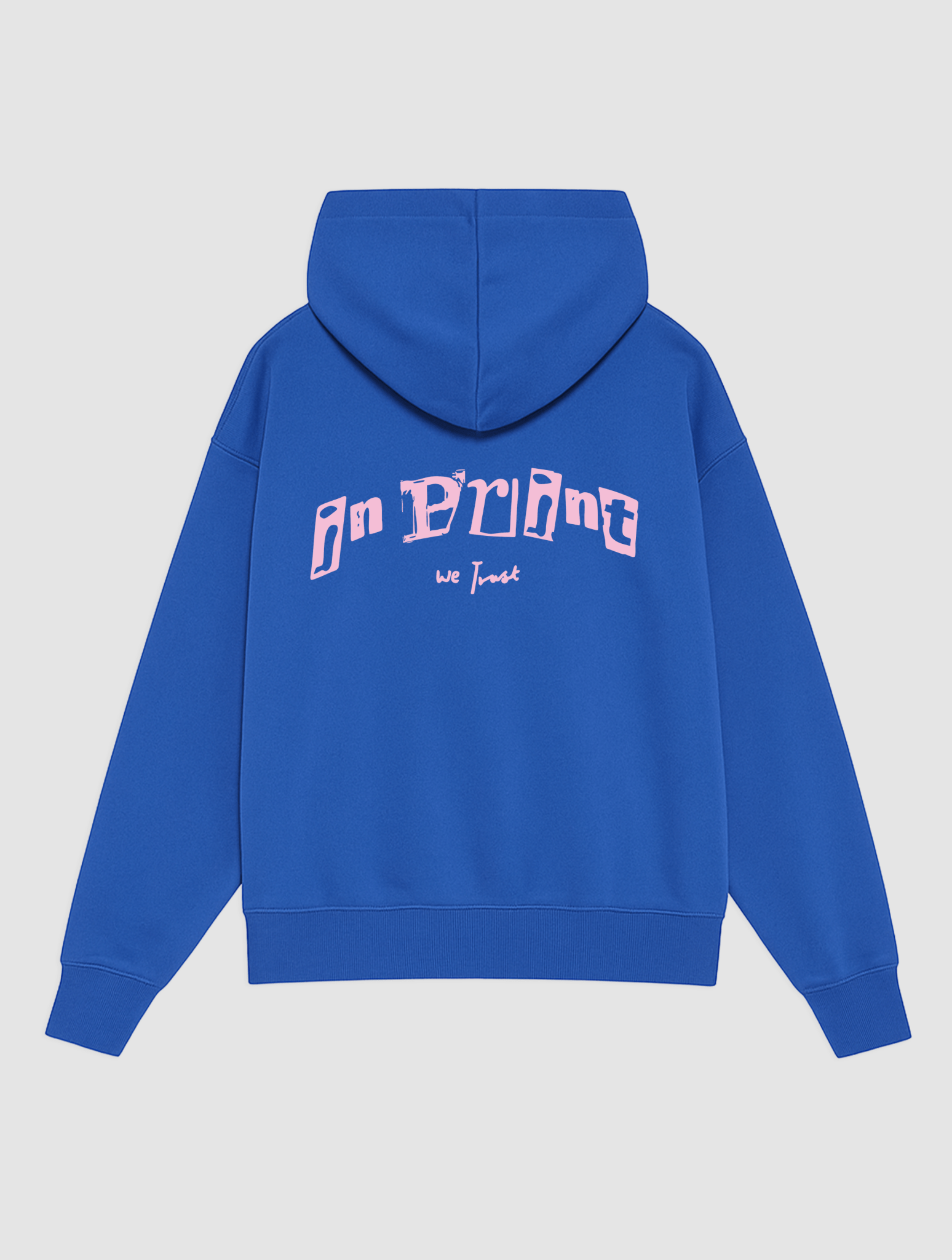 letterpress blue hoodie - In Print We Trust