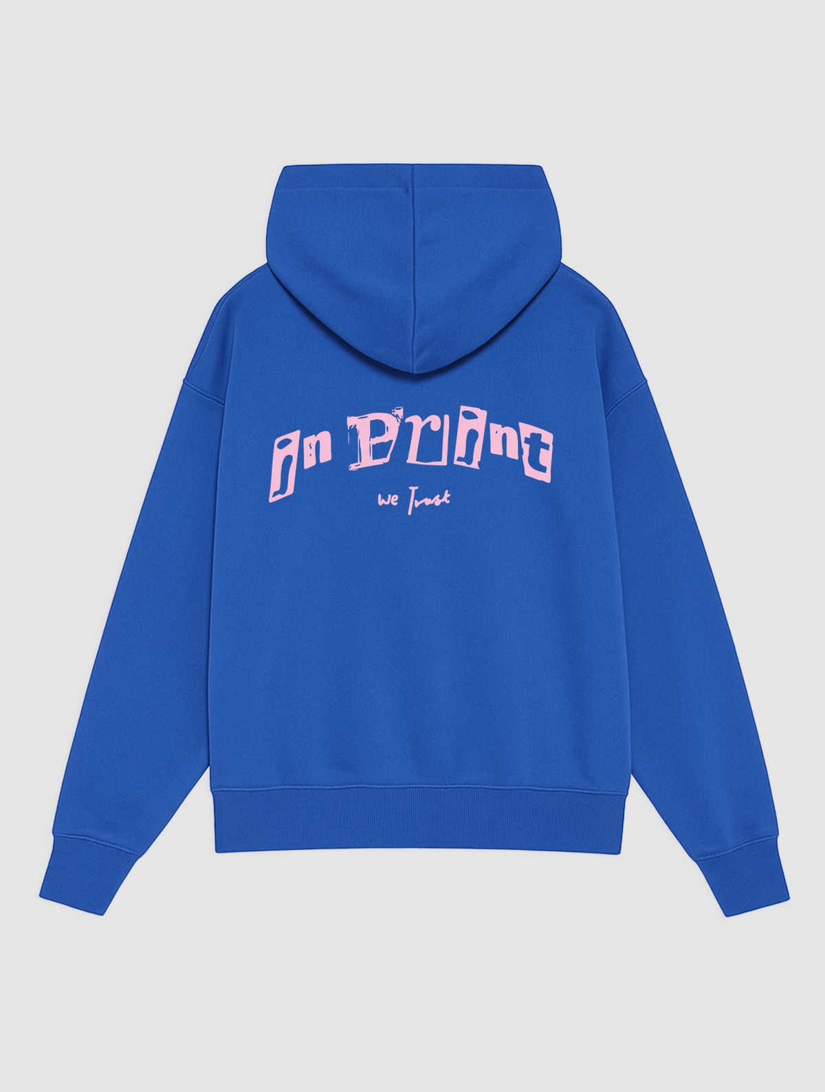 letterpress blue hoodie - In Print We Trust