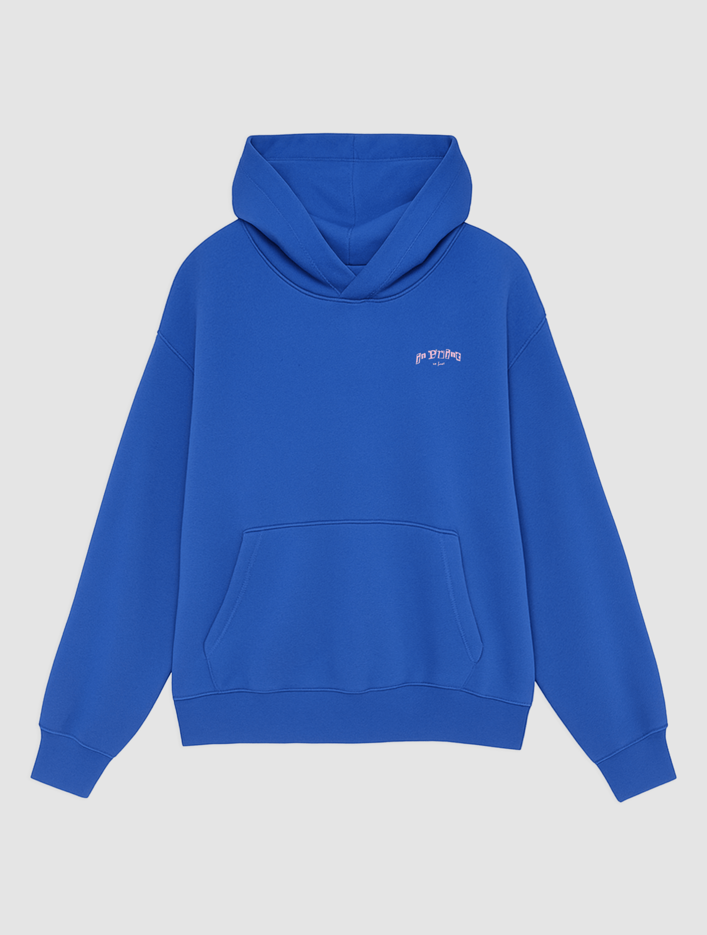 letterpress blue hoodie - In Print We Trust