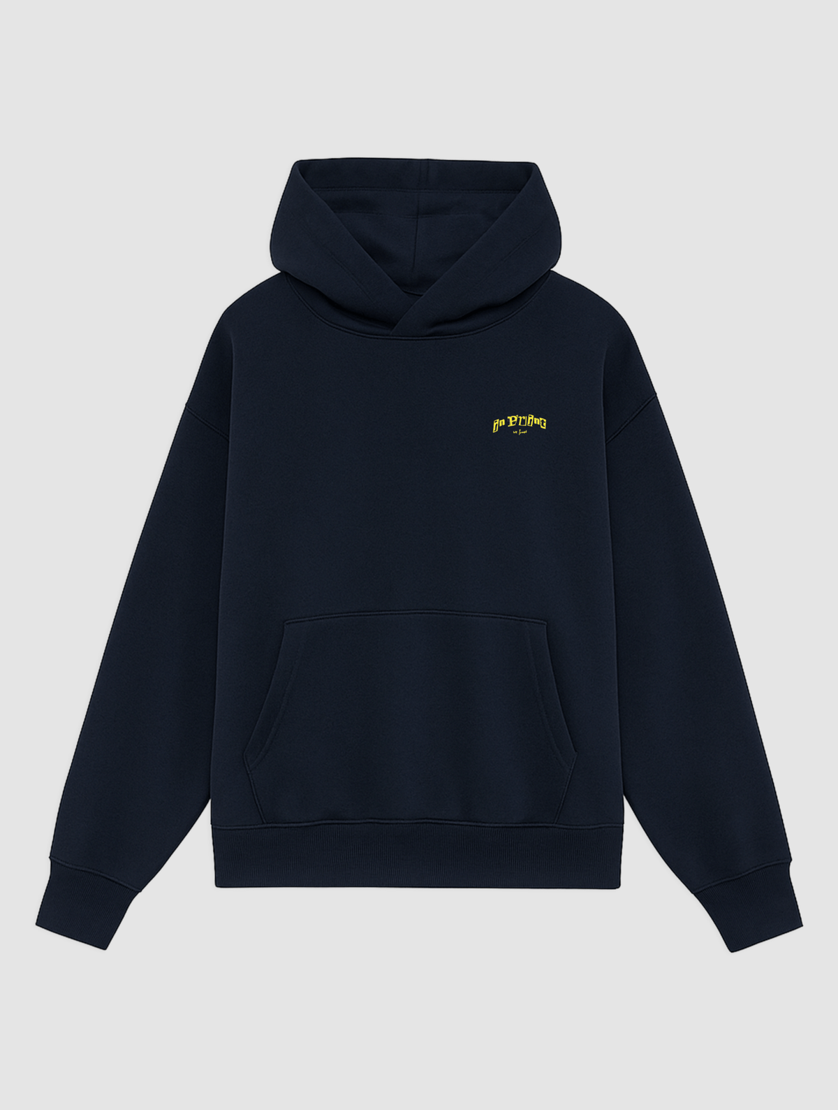 letterpress navy hoodie - In Print We Trust
