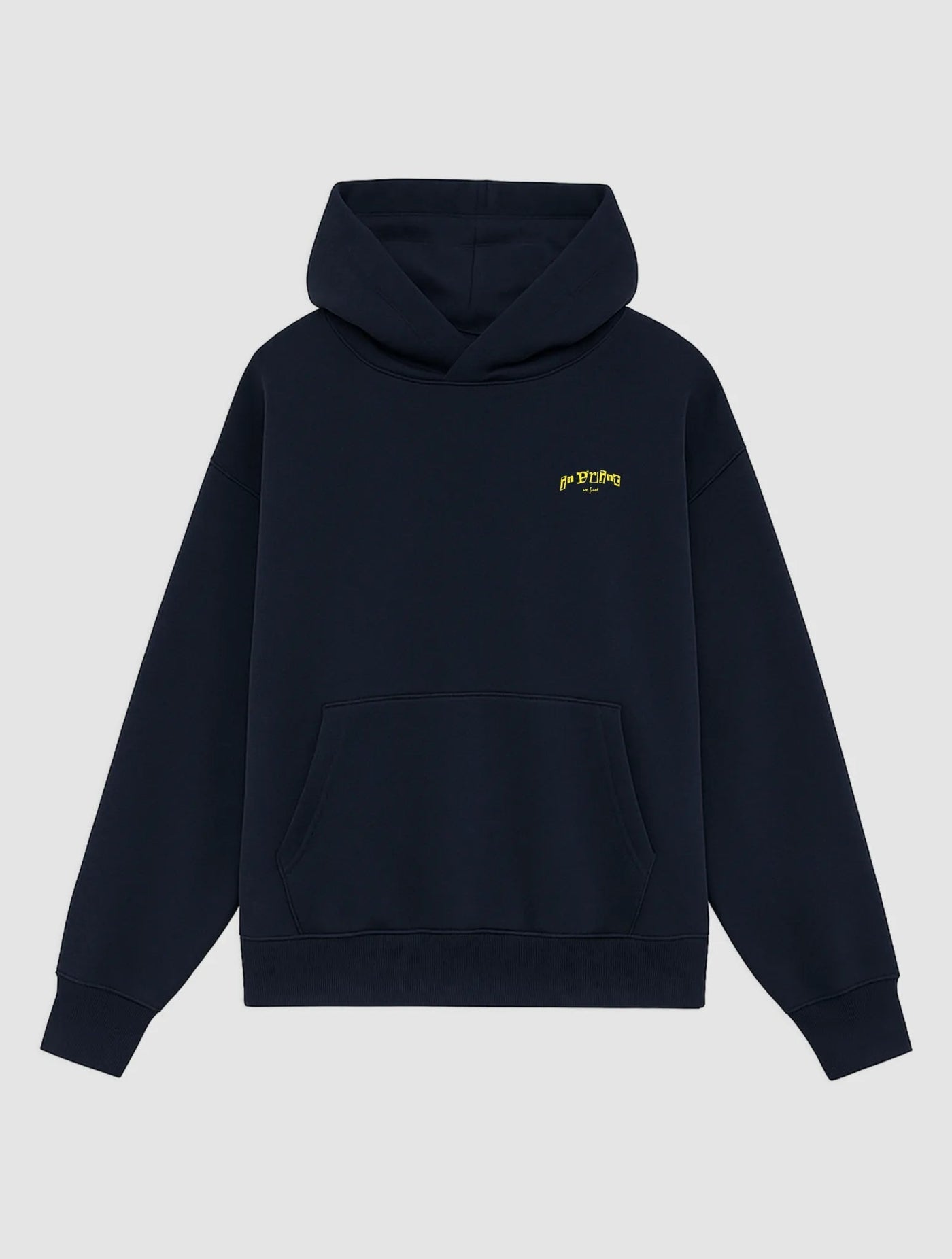 letterpress navy hoodie - In Print We Trust