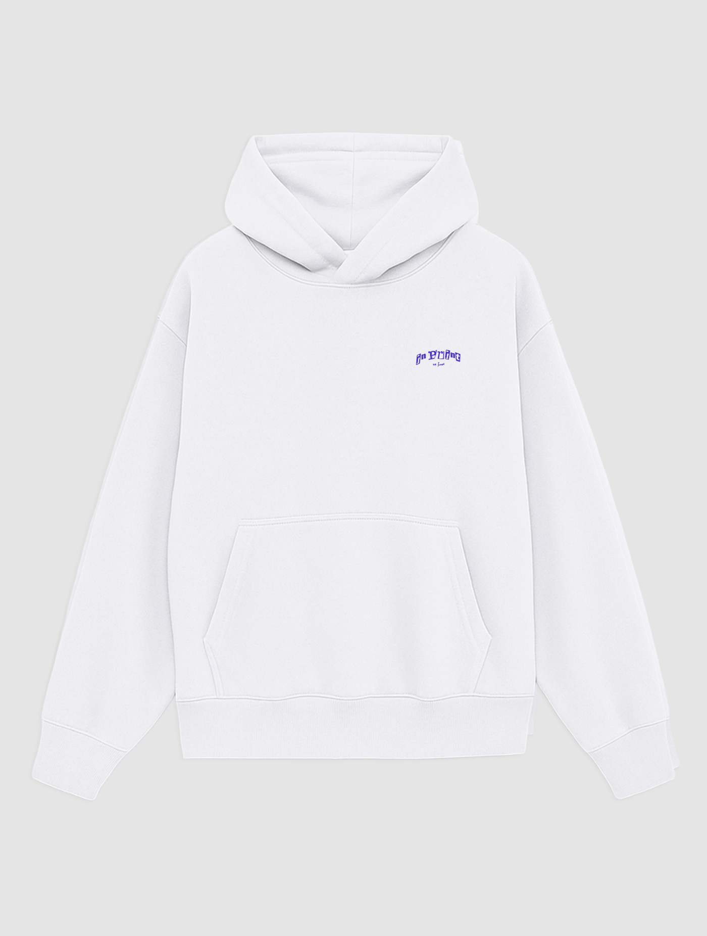 letterpress white hoodie - In Print We Trust