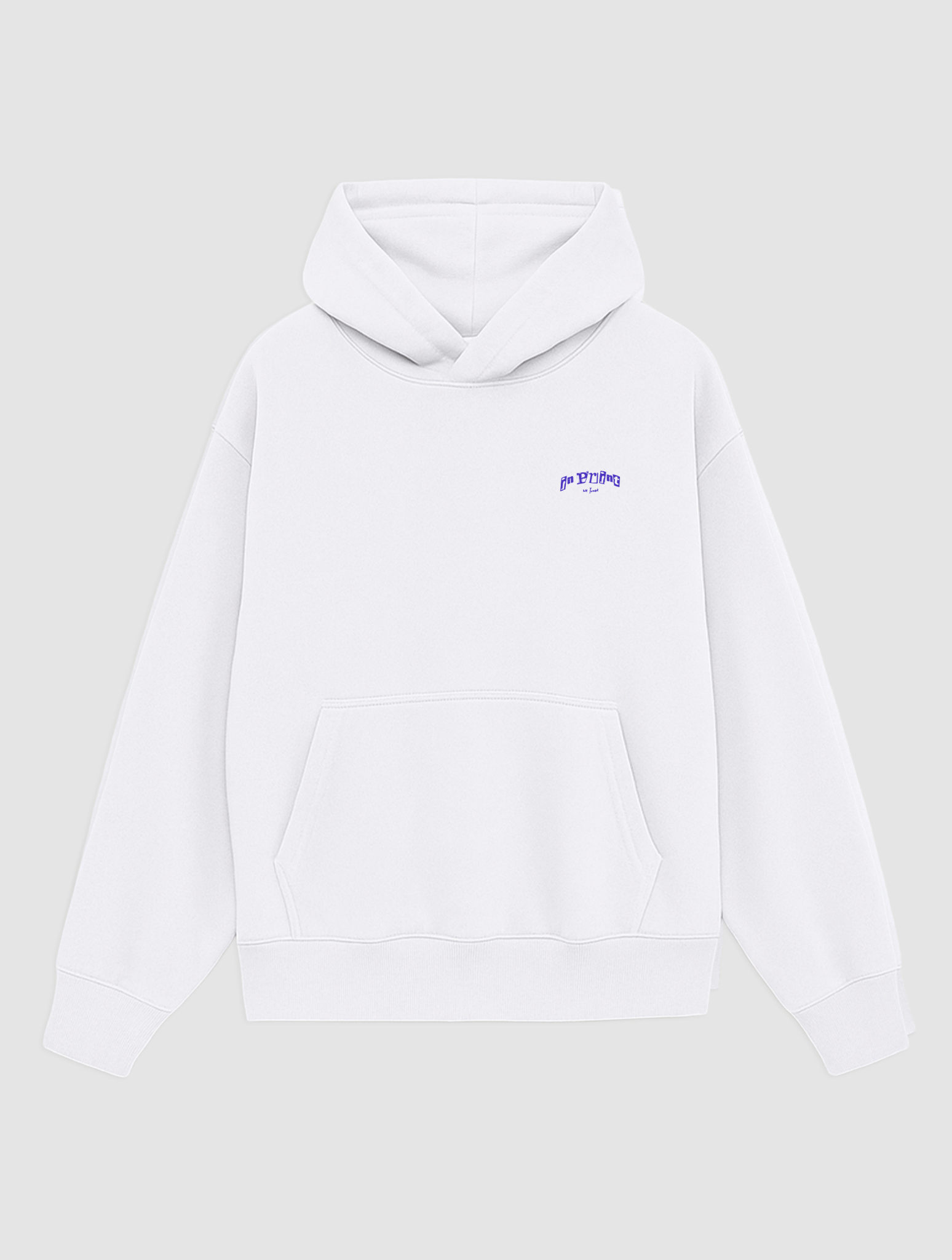 letterpress white hoodie - In Print We Trust