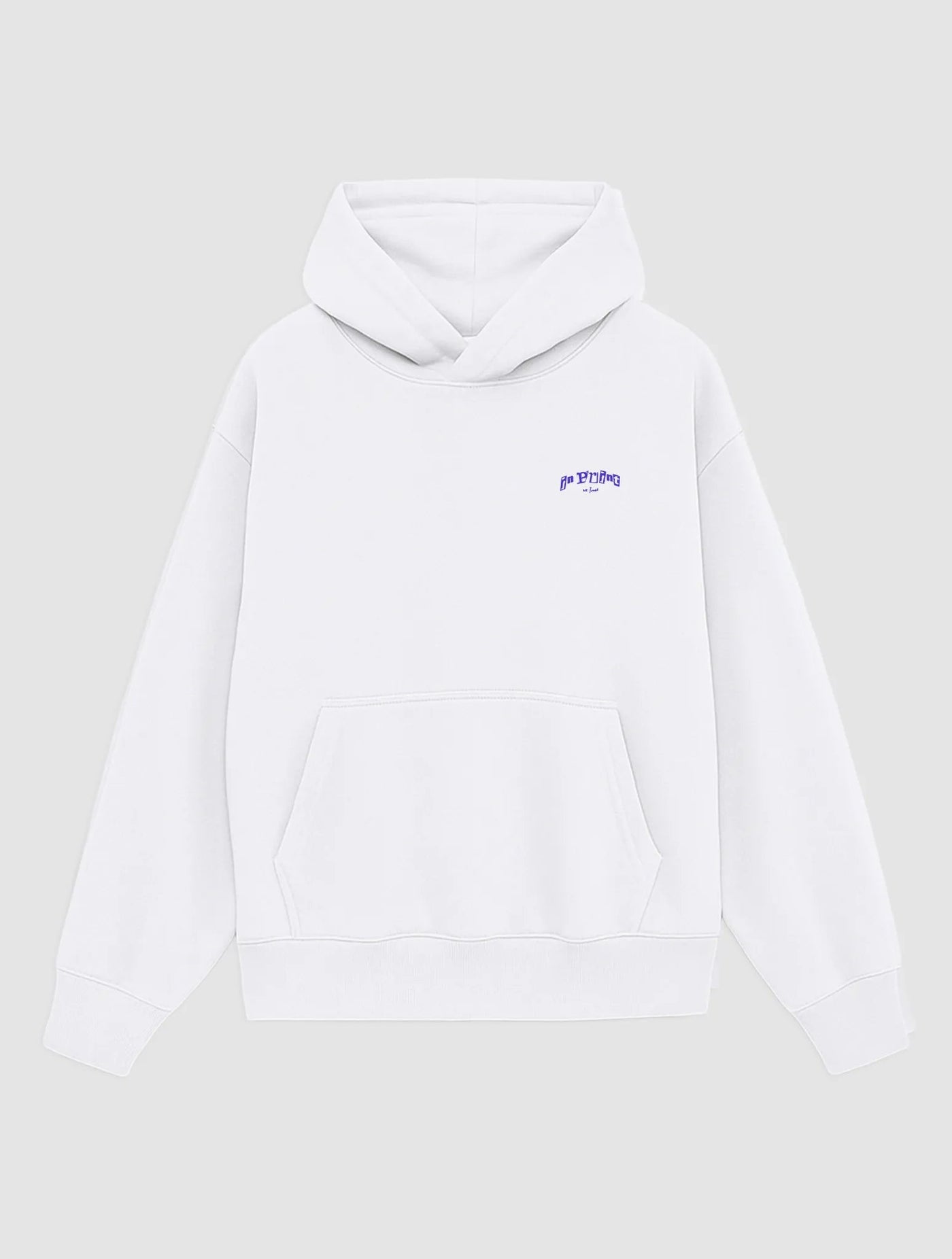 letterpress white hoodie - In Print We Trust