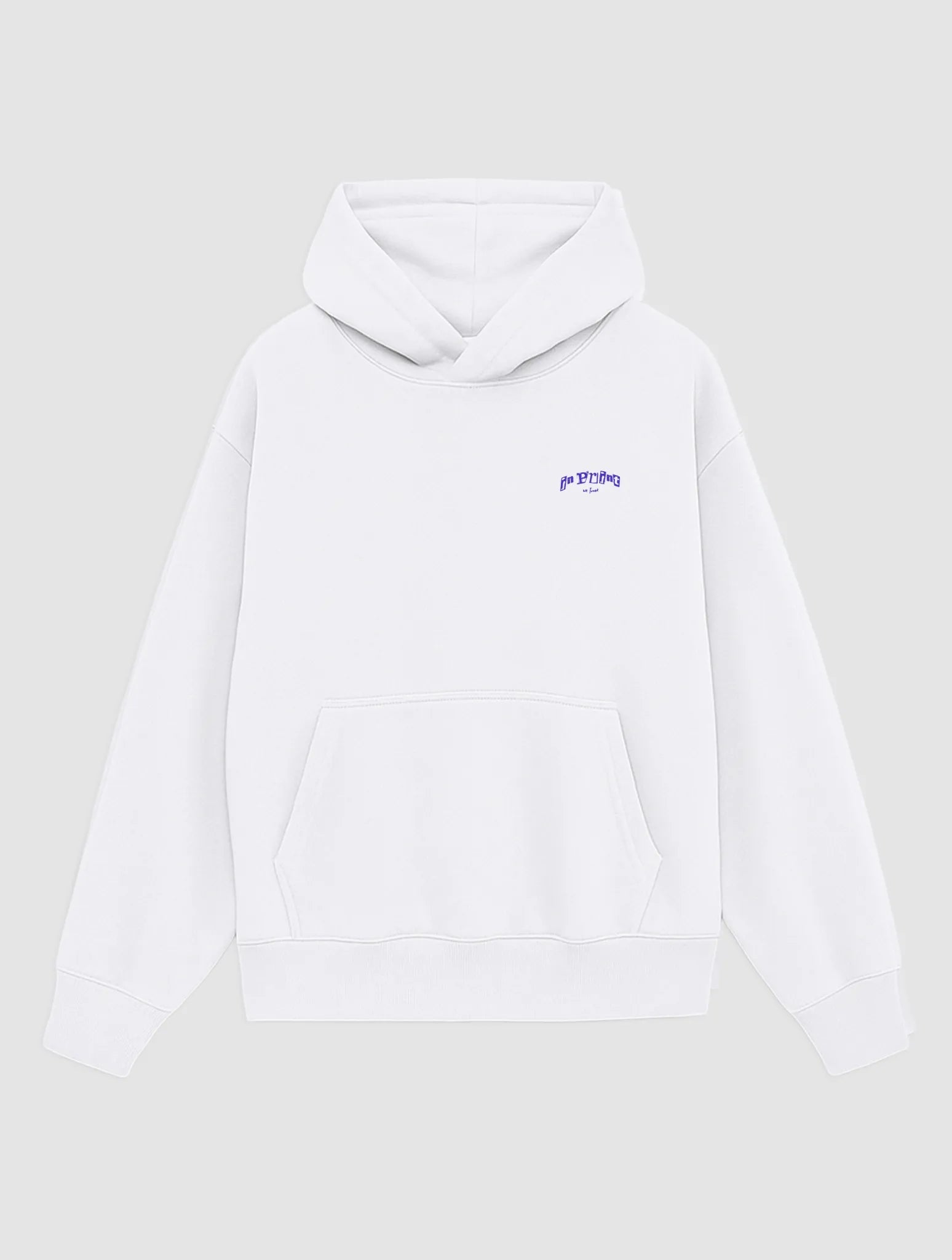letterpress white hoodie - In Print We Trust