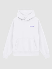 letterpress white hoodie - In Print We Trust