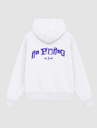 letterpress white hoodie - In Print We Trust